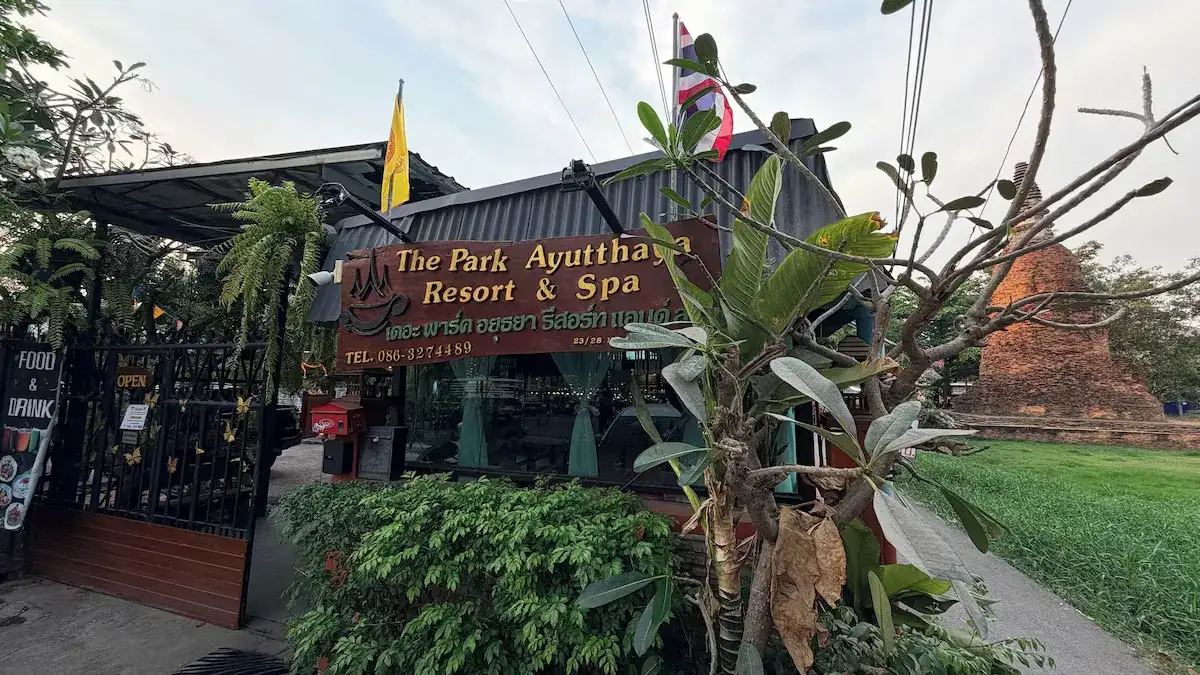 Exterior view of The Park Ayutthaya Resort and Spa with traditional architecture